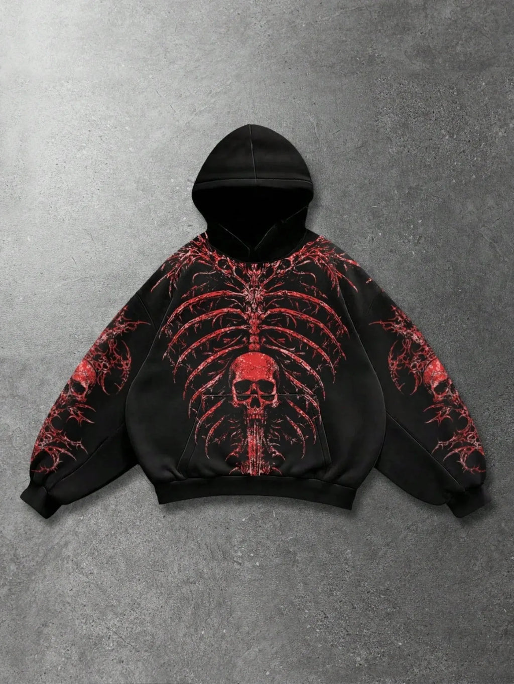 Y2k gothic dark skull hoodies men oversized sweatshirt couples punk tops streetwear goth harajuku women men clothing