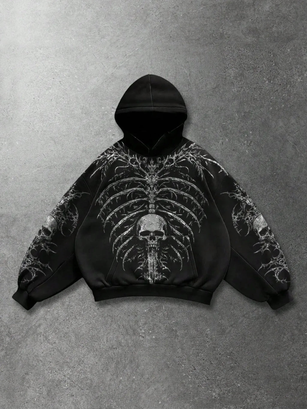 Y2k gothic dark skull hoodies men oversized sweatshirt couples punk tops streetwear goth harajuku women men clothing