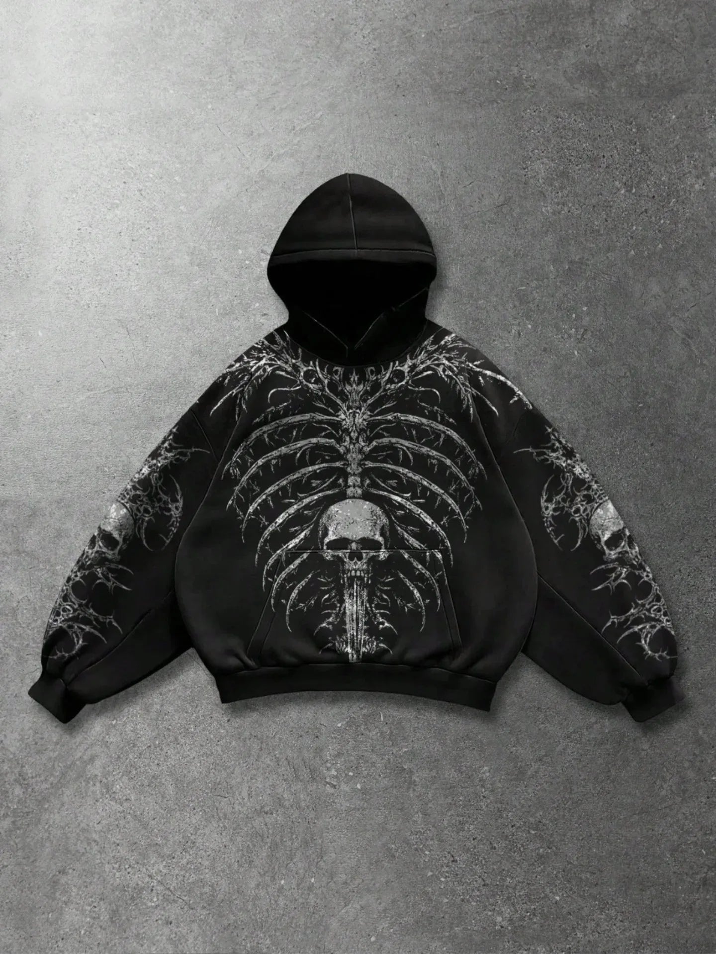 Y2k gothic dark skull hoodies men oversized sweatshirt couples punk tops streetwear goth harajuku women men clothing