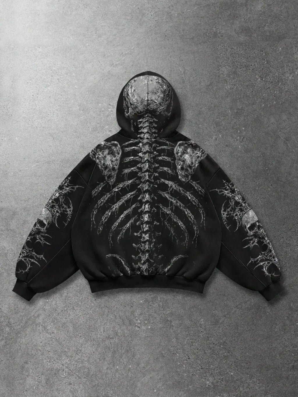 Y2k gothic dark skull hoodies men oversized sweatshirt couples punk tops streetwear goth harajuku women men clothing