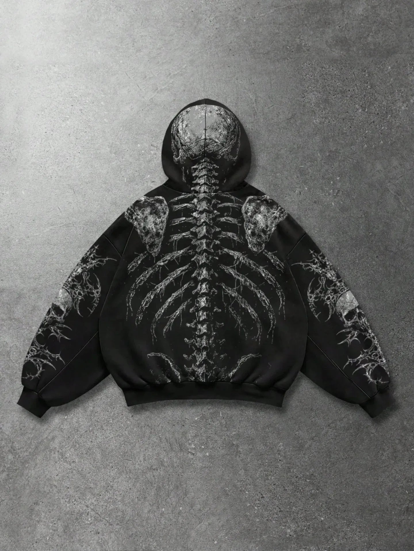 Y2k gothic dark skull hoodies men oversized sweatshirt couples punk tops streetwear goth harajuku women men clothing