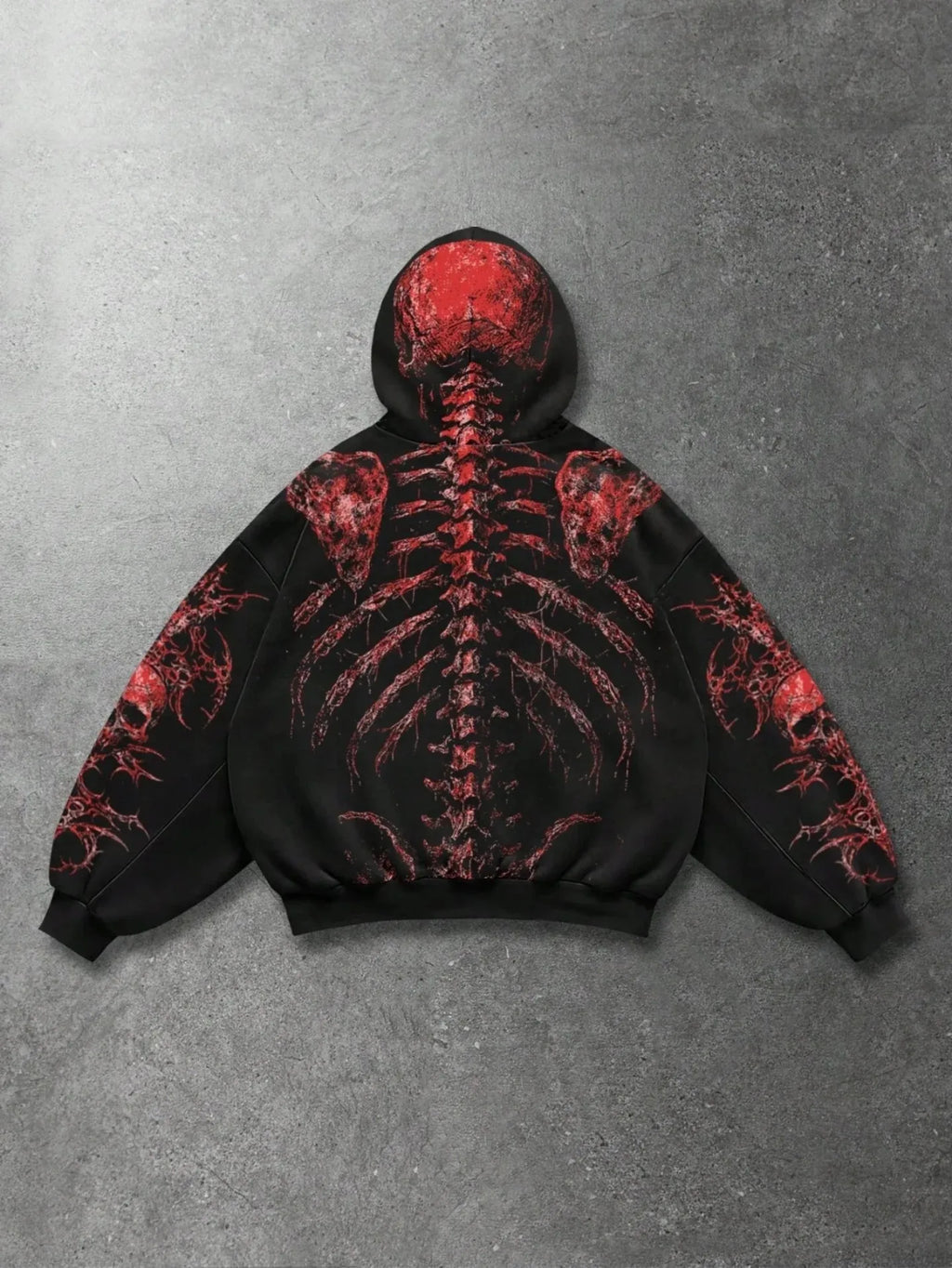 Y2k gothic dark skull hoodies men oversized sweatshirt couples punk tops streetwear goth harajuku women men clothing